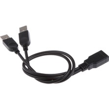 USB Splitter Şarj Veri Kablosu Kadın 2port Erkek (Yalnızca Veri Için) Siyah (Yurt Dışından)