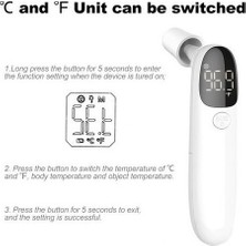 Manjia Temassız Çift Modlu Kızılötesi Termometre Alın ve Kulak (Yurt Dışından)