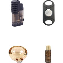 Cohiba Puro Starter Kit, Çakmak Kesici Kllük ve Bütan Gaz