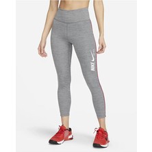 Nike One Normal Belli 7/8 Toparlayıcı Kadın Gri Tayt DM7272-068