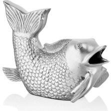 Gürdamar Home Curved Sılver Fısh Dekoratif Balık Figür Obje 25X13X20 cm