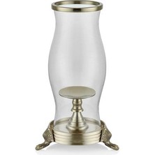 Gürdamar Home Swen 3 Ayaklı Küçük Boy Gold Mumluk 18X14X36 cm