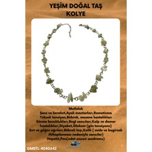 Gümüştel El Sanatları Yeşim Doğal Taş Özel Tasarım Kolye Aaa Kalite Sürpriz Hediyeli