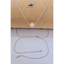 Gümüştel El Sanatları Selenit Taşı Kolye Ayarlanabilir Orijinal Doğal Taş Çok Fonksiyonlu Kolye