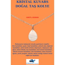 Gümüştel El Sanatları Kristal Kuvars Doğal Taş Damla Kesim Kolye Aaa Kalite Sürpriz Hediyeli