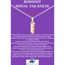 Gümüştel El Sanatları Rodonit Doğal Taş Kolye Özel Kesim Aaa Kalite Sürpriz Hediyeli