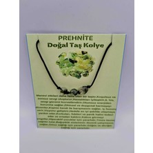 Gümüştel El Sanatları Doğal Taş Prehnite Taşı Kolye Orijinal Doğal Taş Sürpriz Hediyeli
