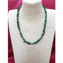 Gümüştel El Sanatları Sertifikalı Zümrüt Taşı Doğal Taş Kolye