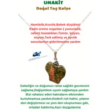 Gümüştel El Sanatları Unakit Doğal Taş Kolye Zincir Hediyeli