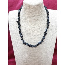 Gümüştel El Sanatları Sertifikalı Obsidyen Taşı Doğal Taş Kolye