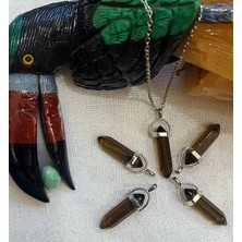 Gümüştel El Sanatları Kaplan Gözü Doğal Taş Pandül Kolye