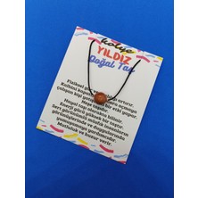 Gümüştel El Sanatları Yıldız Taşı Kolye Ayarlanabilir Orijinal Doğal Taş Çok Fonksiyonlu Kolye