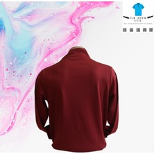 Mastiff Erkek Fermuarlı Bordo Dalgıç Kumaş Sweatshirt