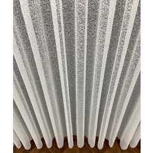 Evdepo Home Taç Kum Desen Kullanıma Hazır 1/3 Sık Pile Tül Perde Tek Kanat - Ekru 140 x 250 cm