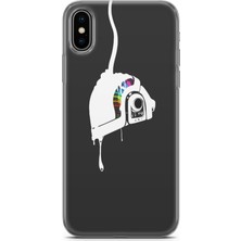 Uvilda Apple iPhone x Kılıf Uv Baskılı Abxbi 4 Baskılı Renkli Kask