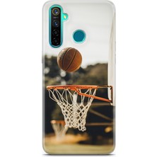 Uvilda Realme 5 Pro Kılıf Uv Baskılı Abxbi 9 Koruma Kılıfı Basket Top