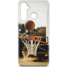 Uvilda Realme 5 Pro Kılıf Uv Baskılı Abxbi 9 Koruma Kılıfı Basket Top