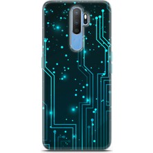 Uvilda Oppo A9 2020 Kılıf Uv Baskılı Abxbi 7 Tasarım Devreler Tron