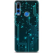 Uvilda Huawei Y9 Prime 2019 Kılıf Uv Baskılı Abxbi 7 Kapak Devreler Tron