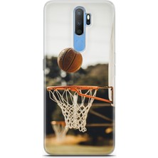 Uvilda Oppo A9 2020 Kılıf Uv Baskılı Abxbi 9 Arka Kapak Basket Top