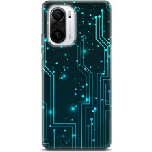 Uvilda Xiaomi Redmi K40 Pro Kılıf Uv Baskılı Abxbi 7 Koruyucu Kılıf Devreler Tron