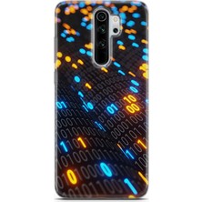 Uvilda Xiaomi Redmi Note 8 Pro Kılıf Uv Baskılı Abxbi 5 Koruyucu Kılıf Binary Kod