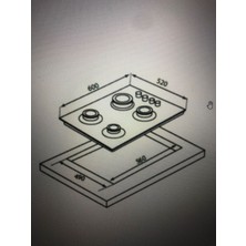 Luxell V6-31 Pyf 3+1 Vitroseramik Siyah Cam Ankastre Ocak 1 Göz Elektrikli 3 Göz Doğalgazlı