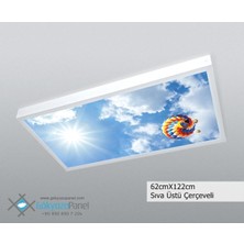 Gökyüzü Panel 60X120 Gökyüzü Panel Avize, 106WATT Led, Sıva Üstü, Kolay Montaj LED Panel, Uçan Balon Avize
