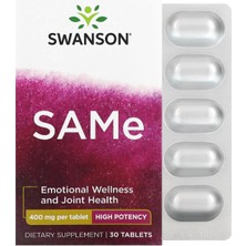 Swanson, Sam-e, High Potency, 400 Mg, 30 Tablets