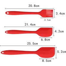 5 Adet/takım Pembe Veya Kırmızı Silikon Pişirme Aleti Setleri, Kırmızı (Yurt Dışından)