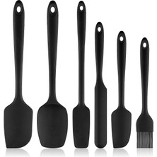 6'lı Profesyonel Silikon Spatula Seti, Aqua Sky Black (Yurt Dışından)