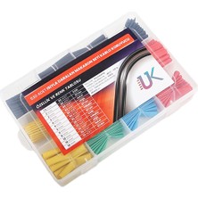 Uk 530 Parça Premium Isıyla Daralan Makaron Seti Heat Shrink Tube Daralan Makaron Tamir Seti