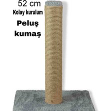 Tırmalama Ekonomik Tırmalama Tahtası 52 cm Peluş Tırmalama Tahtası Gri