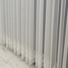 Evihtiyaclarım By ioc Tül Perde Keten Görünümlü Zemin Ütü Istemez Yeni Sezon Etek Işlemeli Tül Perde 1x3 Sık Pileli Tül Perde