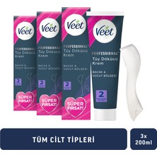 Veet Profesyonel Krem Promo Tüy Dökücü Krem 200 x 3