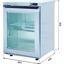 Galleyz Tezgah Altı Mini Buzdolabı - 1 Cam Kapılı - 140 Litre