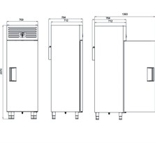 Galleyz Dik Tip Buzdolabı - 1 Kapılı - 70X77XX210 cm