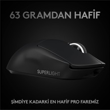 Logitech 910-005880 Pro x Superlight Kablosuz Siyah Mouse