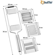 Marydien Ayarlanabilir 3 Farklı Başlıklı Tutmalı Sebze Dilimleyici Peynir Rendeleyici