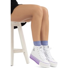 Benetton Benetton® | BN-30944 - 3114 Beyaz Lila - Kadın Spor Ayakkabı