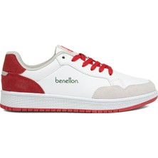 Benetton Benetton® | BN-30869 - 3471 Beyaz Kırmızı - Erkek Spor Ayakkabı