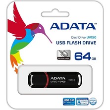 Adata UV150 64GB USB3.0 Siyah USB Bellek AUV150-64G-RBK
