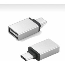 Blue Wings USB Type-C Otg 3.0 USB Otg Çevirici ve Dönüştürücü Tak Çalıştır Çelik Premium