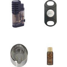 Cohiba Puro Starter Kit, Çakmak Kesici Kllük ve Bütan Gaz