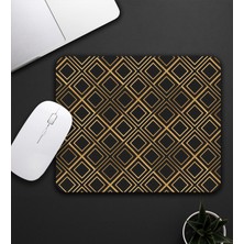 Vega Hediye Kareli Kupa & Siyah-Gold Renk Kareli Mouse Pad 23X19CM Fare Altlığı Kaydırmaz Taban DE583 Ofis Hediyesi