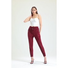 Sense Beli ve Paçaları Lastikli Süet Pantolon | PNT33895