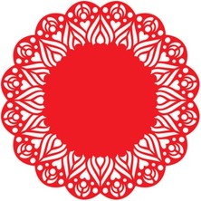 Artikel Kırmızı Keçe Amerikan Servisi, Supla 4'lü Servis Takım -436