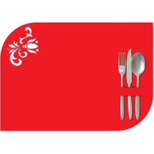 Artikel Kırmızı Keçe Amerikan Servisi, Supla 2'li Servis Takım -442