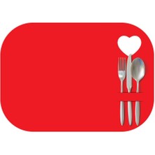 Artikel Kırmızı Keçe Amerikan Servisi, Supla 2'li Servis Takım -448