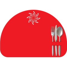 Artikel Kırmızı Keçe Amerikan Servisi, Supla 4'lü Servis Takım -445